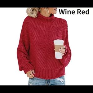 Slouchy turtle neck sweater